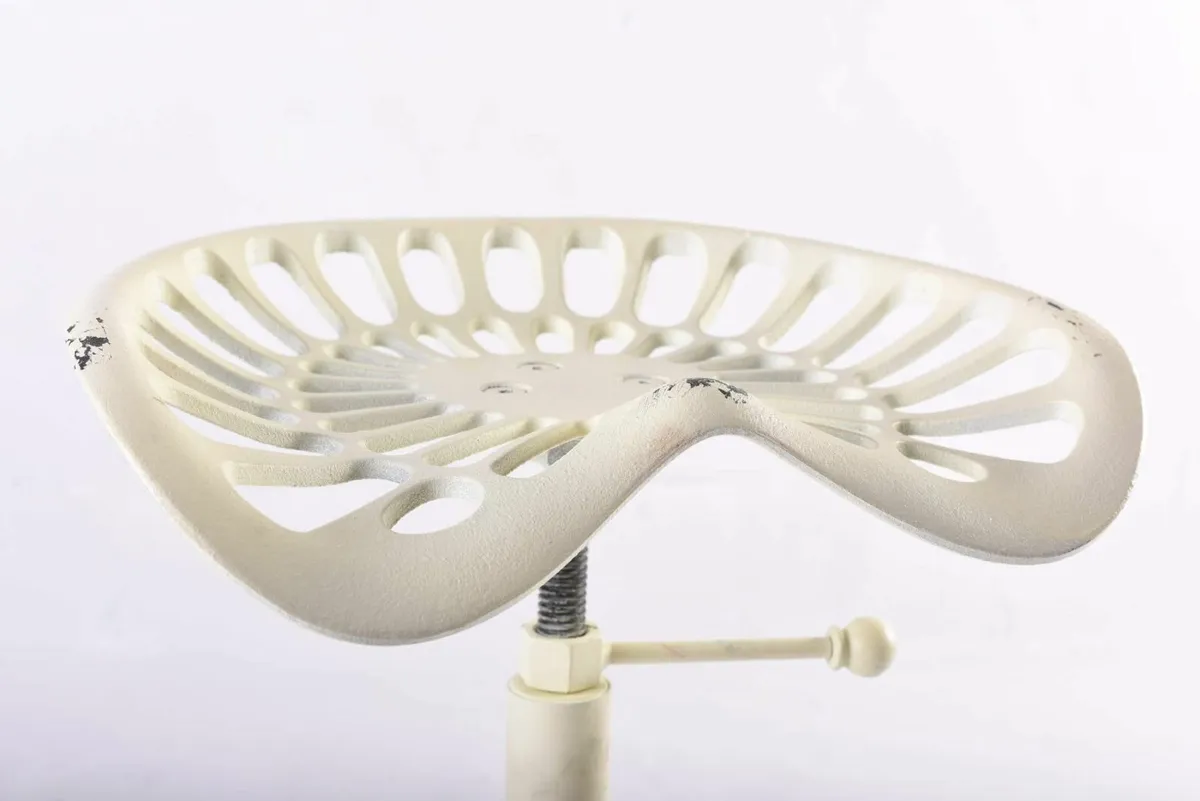 Vintage Industrial Bar Stools Cast Iron Tractor - Image 4