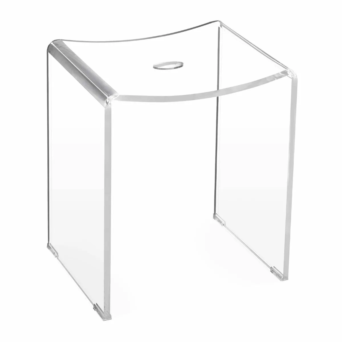 Clear Acrylic Shower Stool - Waterproof Transparen - Image 1