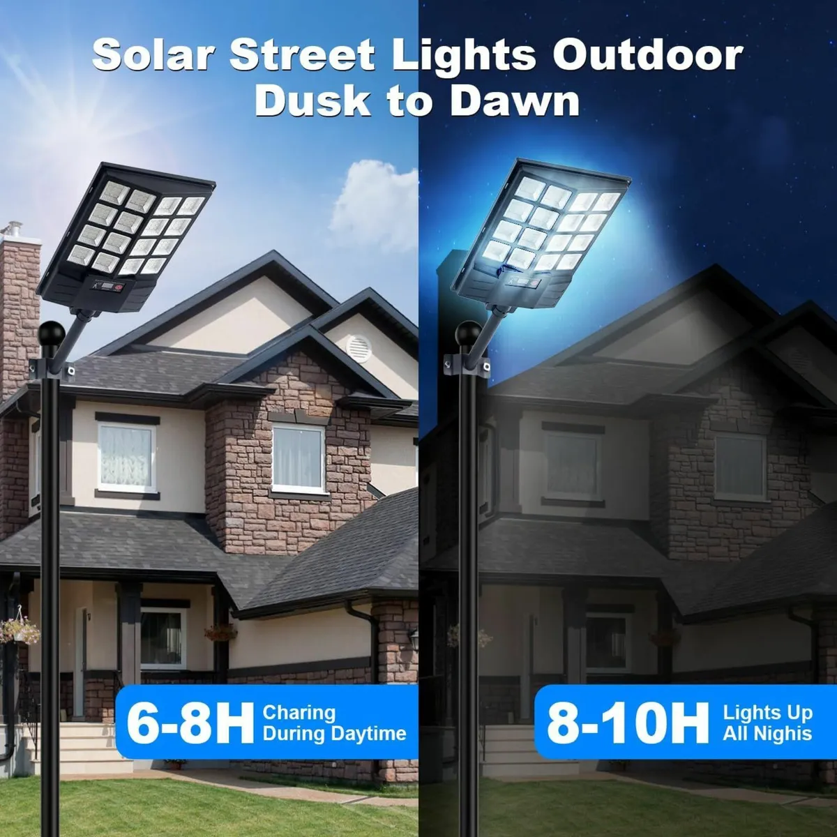 Solar Street Lights Outdoor 8500K Powered - Image 2