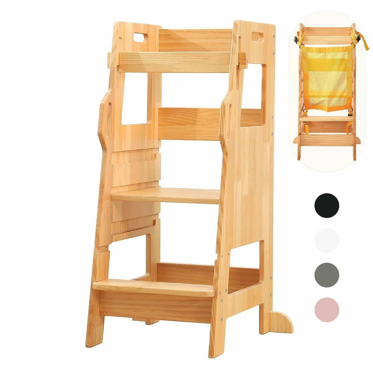 Step stool with Safety Net Kids Kitchen 3-Level - Image 1