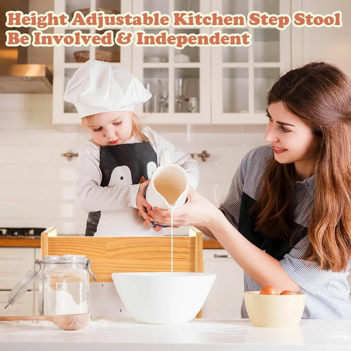 Step stool with Safety Net Kids Kitchen 3-Level - Image 2