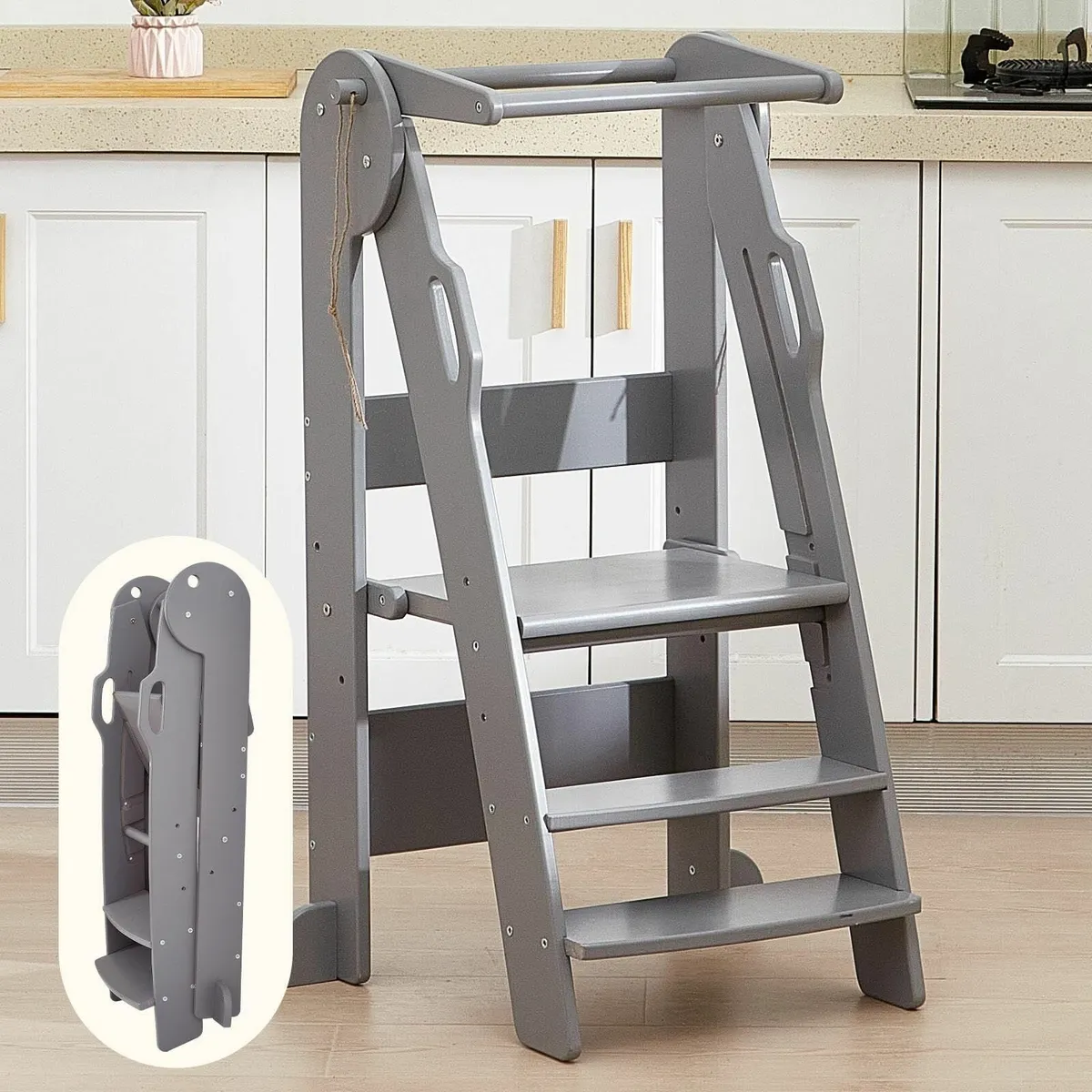 Foldable Toddler Step Stool for Kids 2-6 Years - Image 1