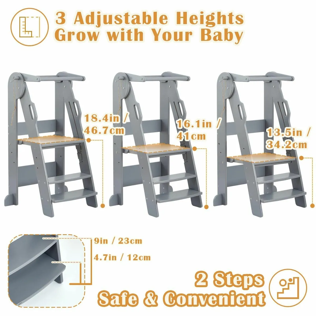 Foldable Toddler Step Stool for Kids 2-6 Years - Image 2