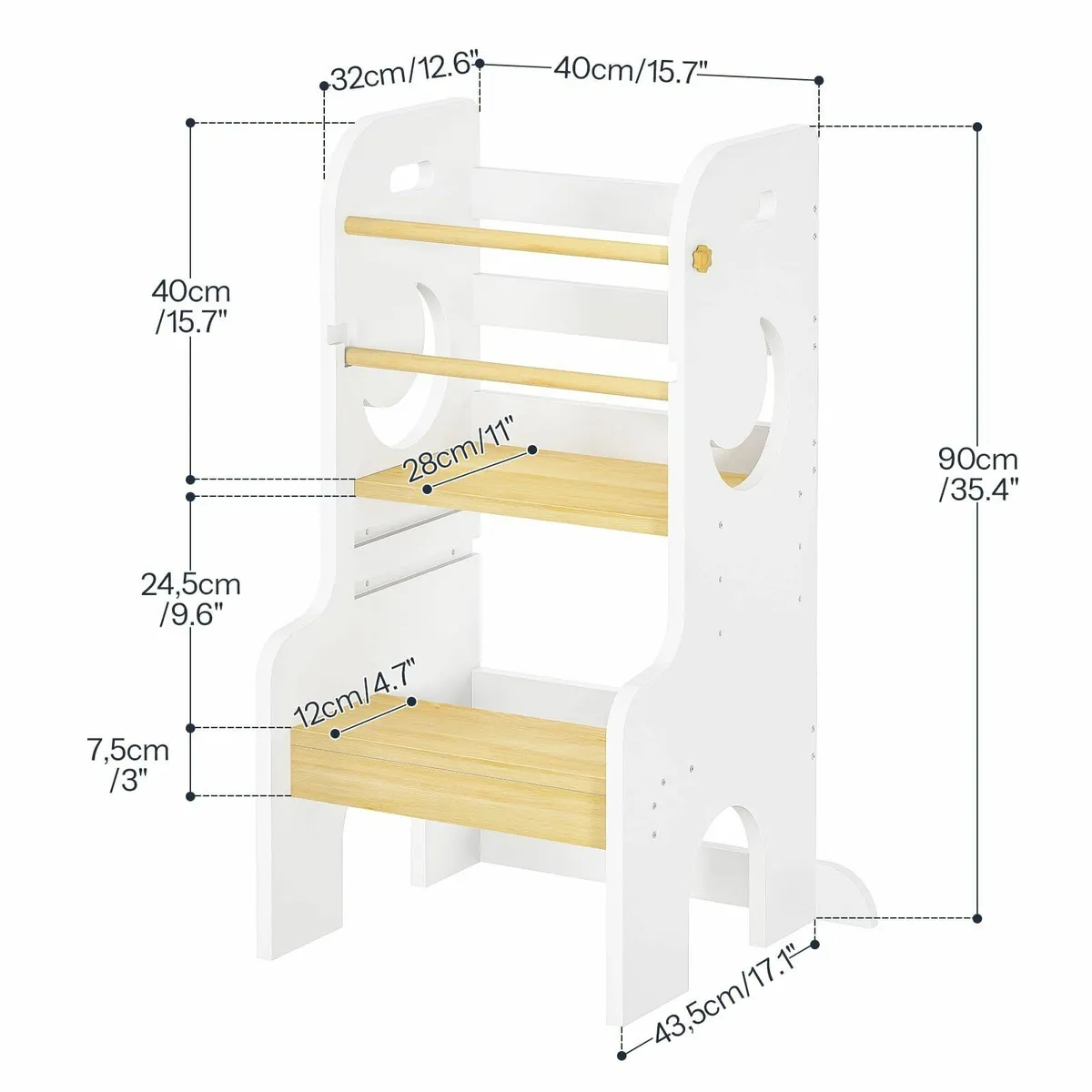Toddler Standing Tower Adjustable Height Step - Image 2