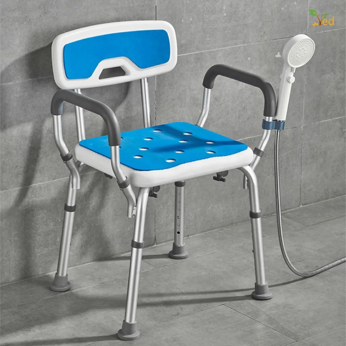 Shower Chair with Arms - Seat for Elderly and - Image 2