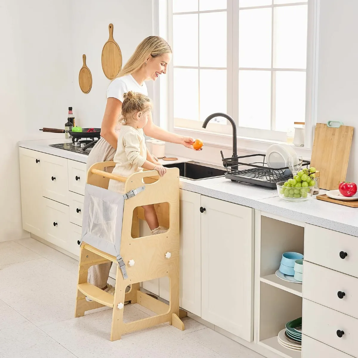 Kitchen Tower for Kids 1-3 Adjustable Wooden - Image 1