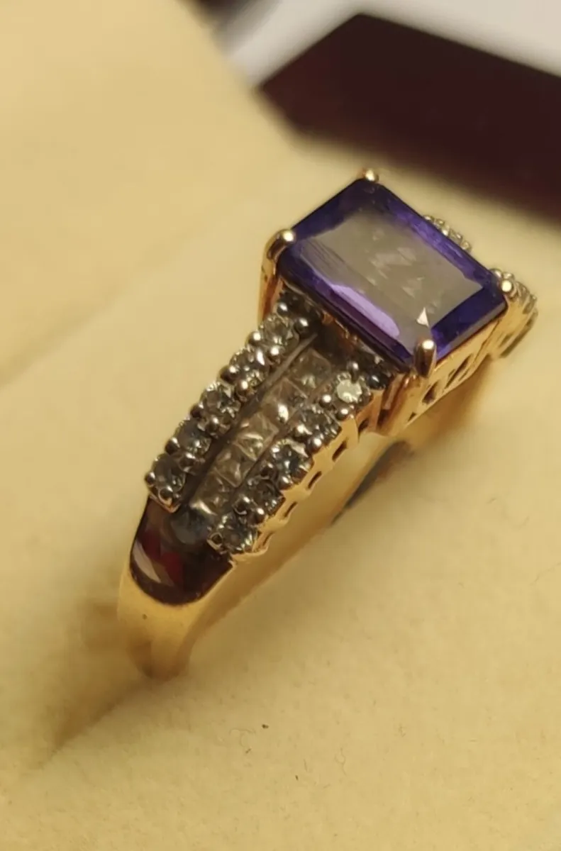 Gold diamond ring - Image 2