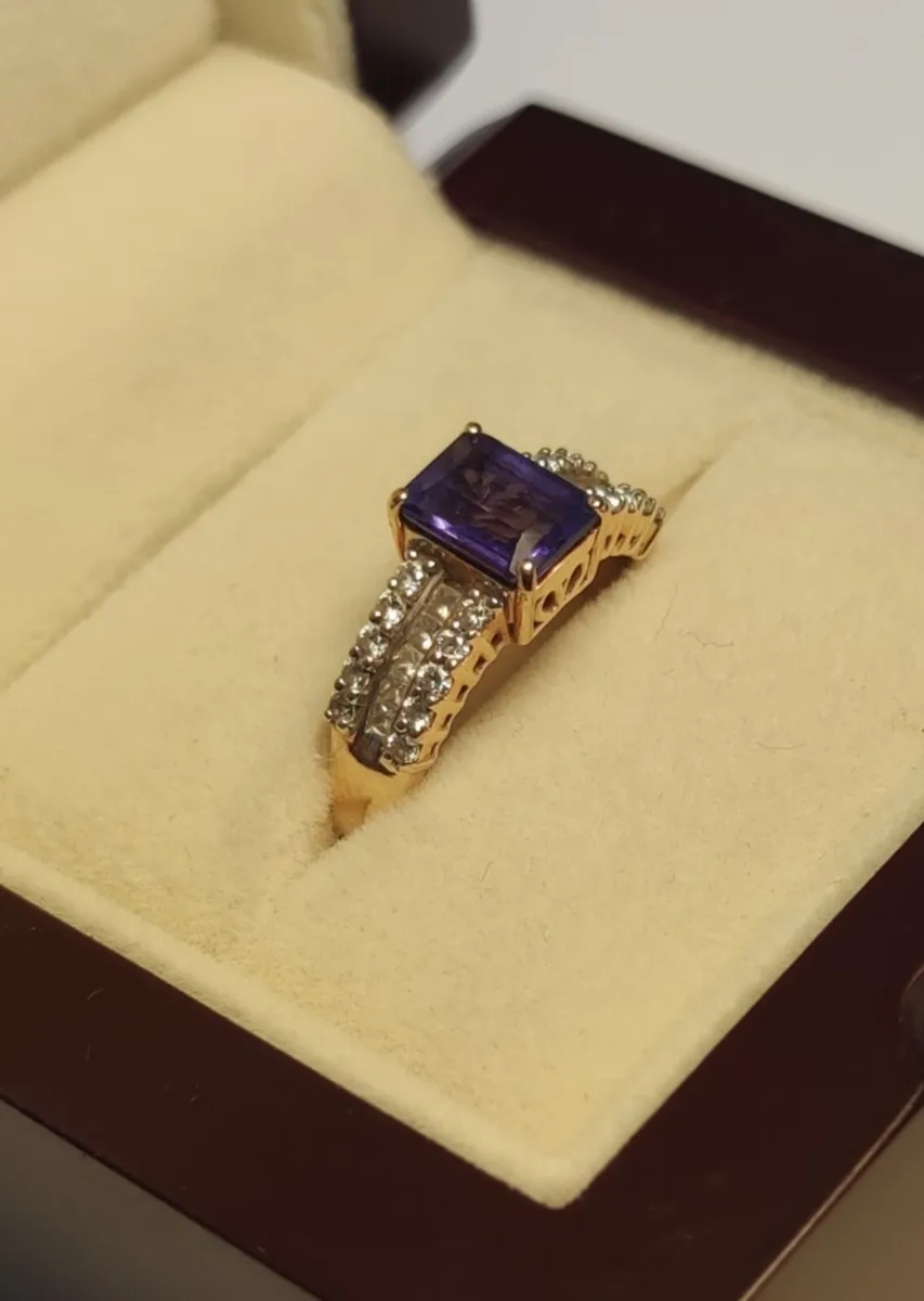 Gold diamond ring - Image 3