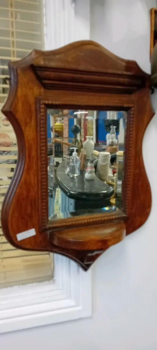 Early 20th Century Sheild Back Mirror