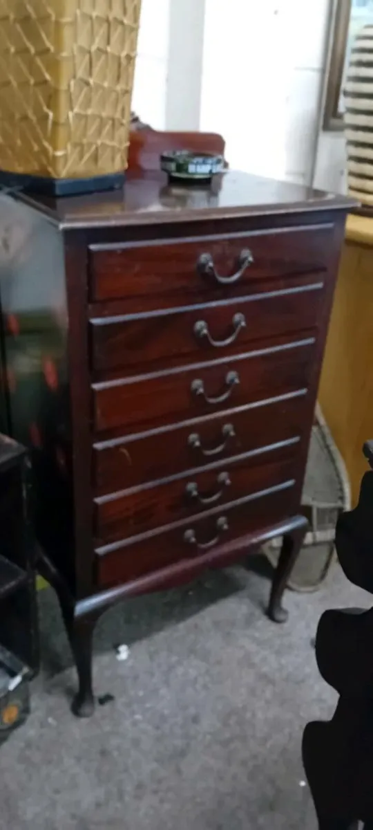 Antique Mahogany Music Cabinet - Image 1