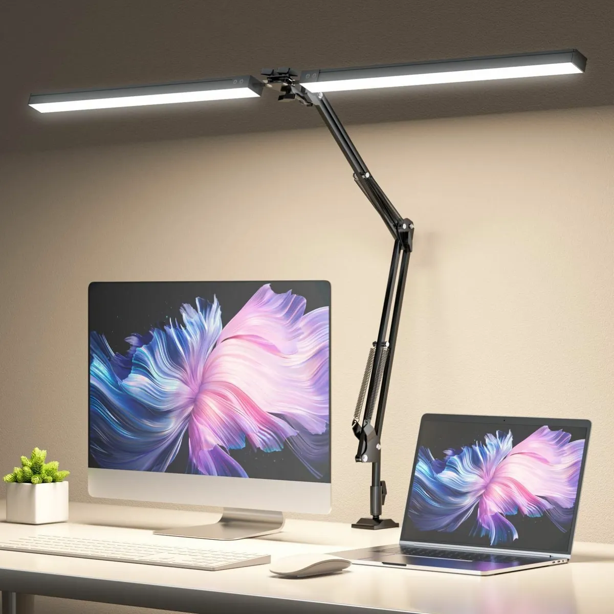 LED Desk Lamp for Home Office 24W Swing Arm - Image 1
