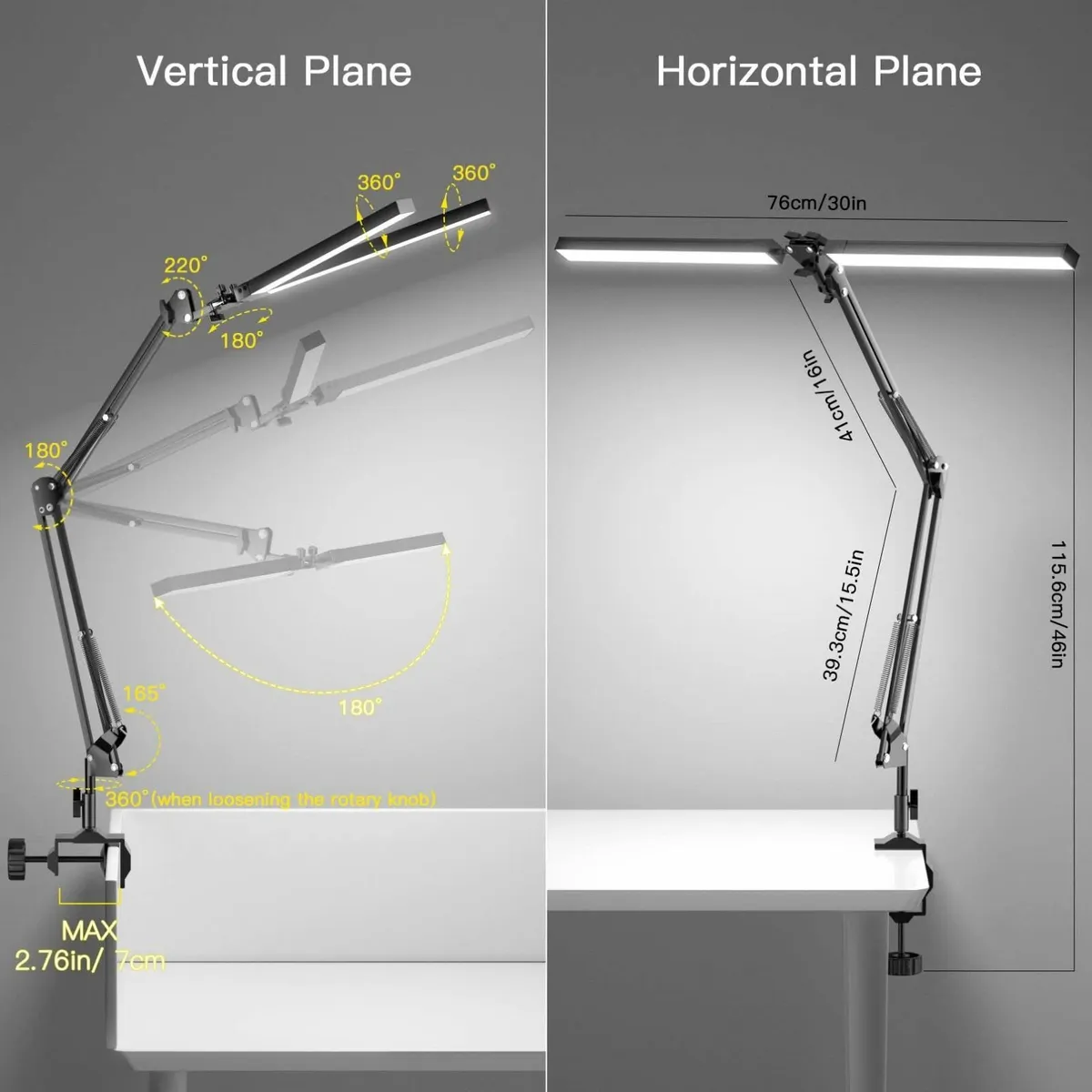 LED Desk Lamp for Home Office 24W Swing Arm - Image 3