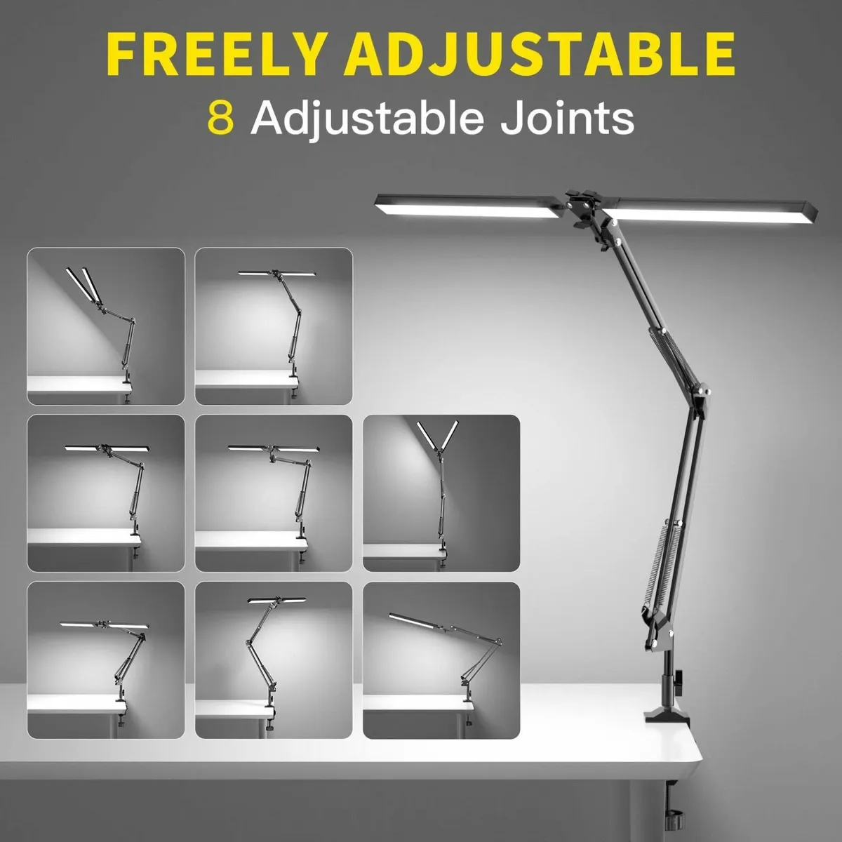 LED Desk Lamp for Home Office 24W Swing Arm - Image 4