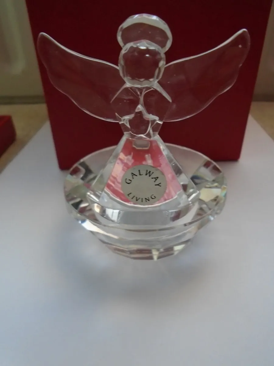 Galway Living angel tealight holder, Glass angel - Image 2