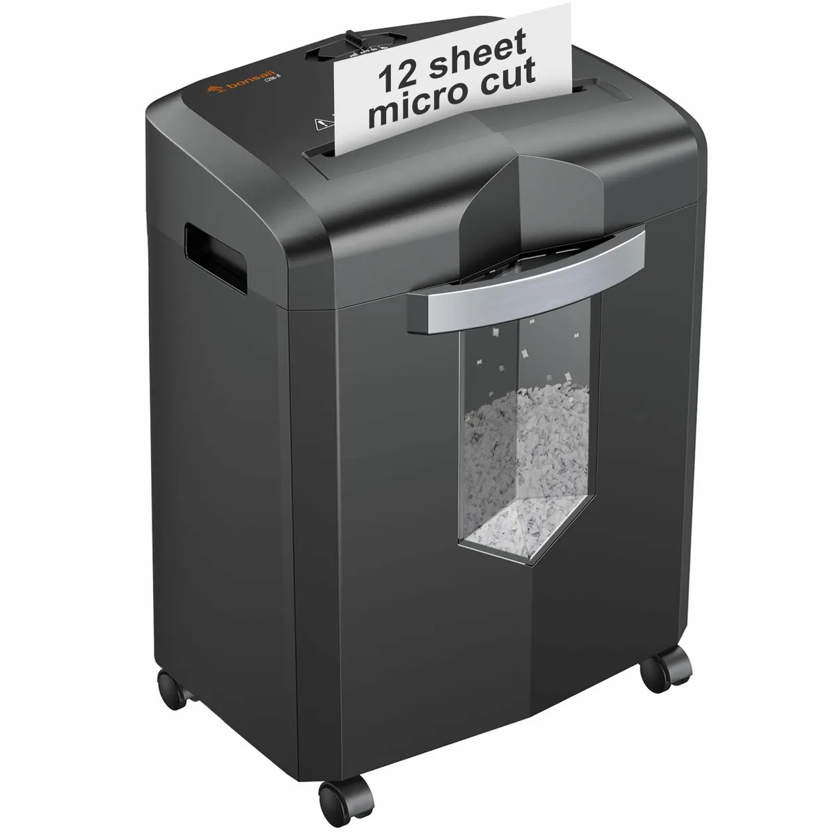 12-Sheet Micro Cut Paper Shredder Heavy Duty for - Image 1