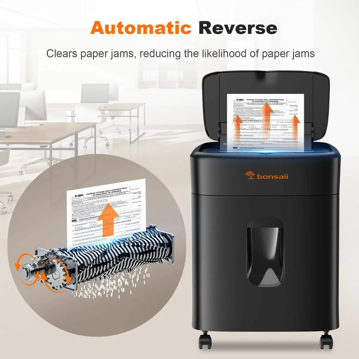 100-Sheet Auto Feed Paper Shredder Micro Cut - Image 4