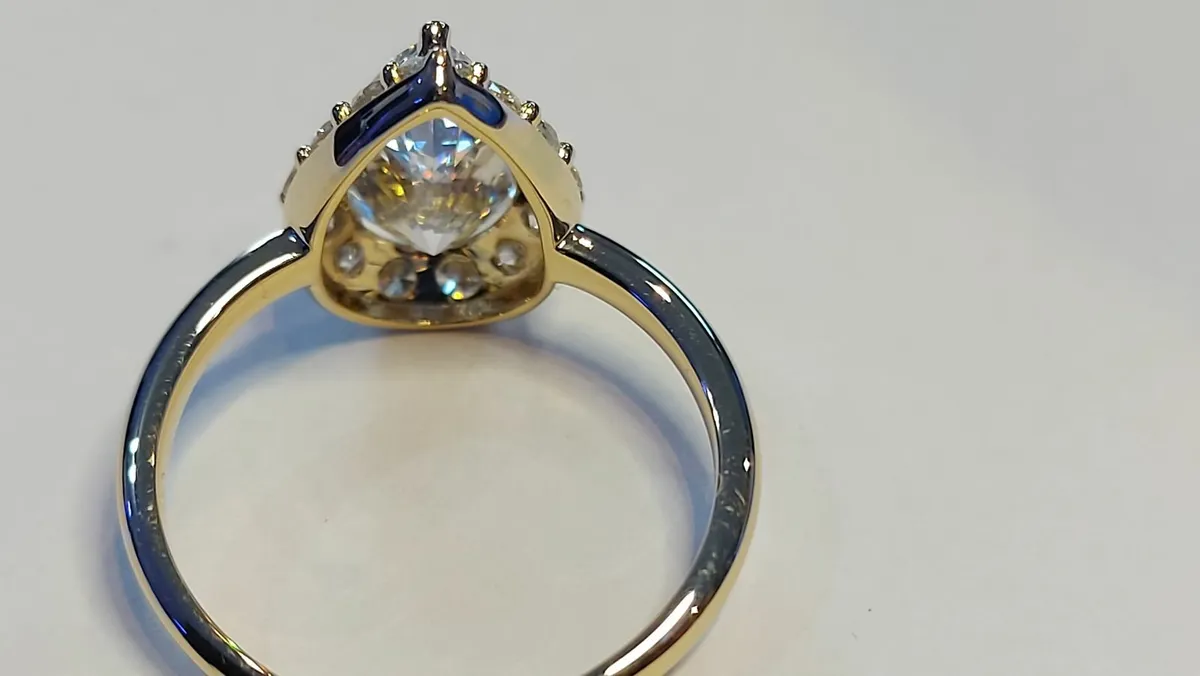 14 KT Gold Ring with 2.72 ct Lab Grown Diamond IGI - Image 3