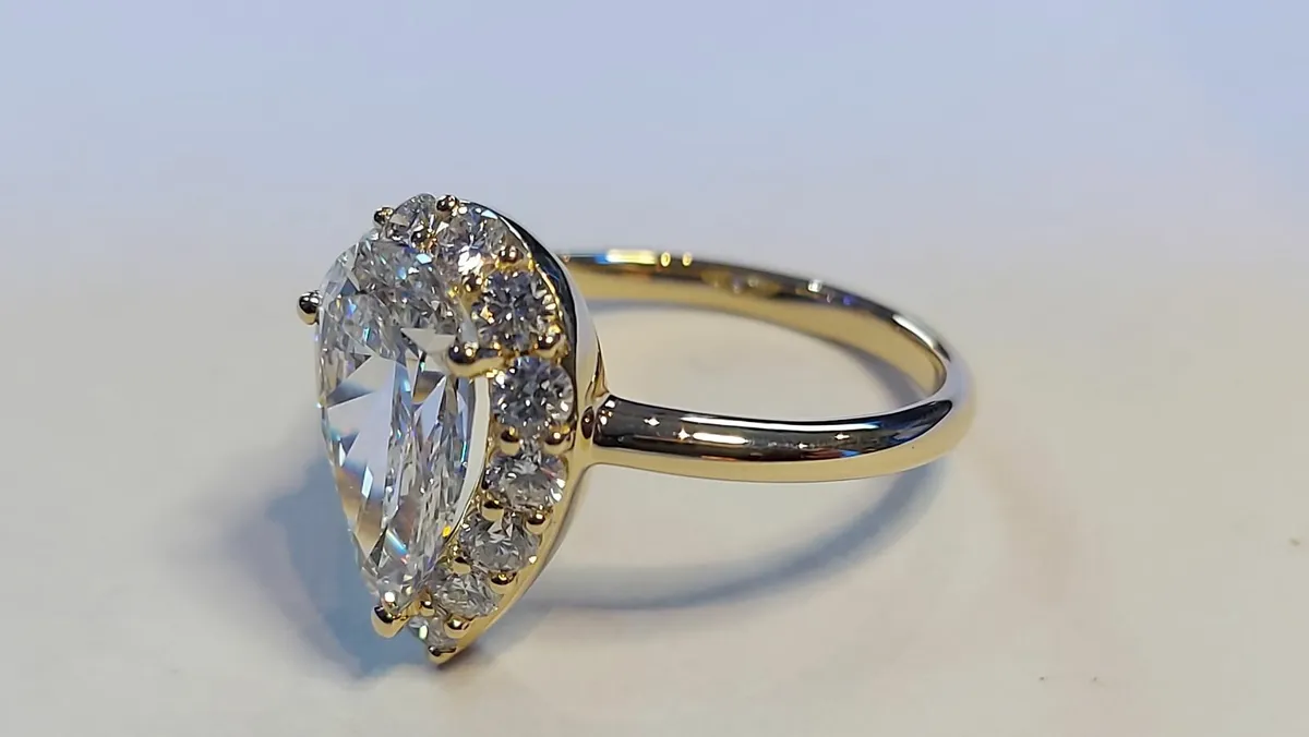 14 KT Gold Ring with 2.72 ct Lab Grown Diamond IGI - Image 4