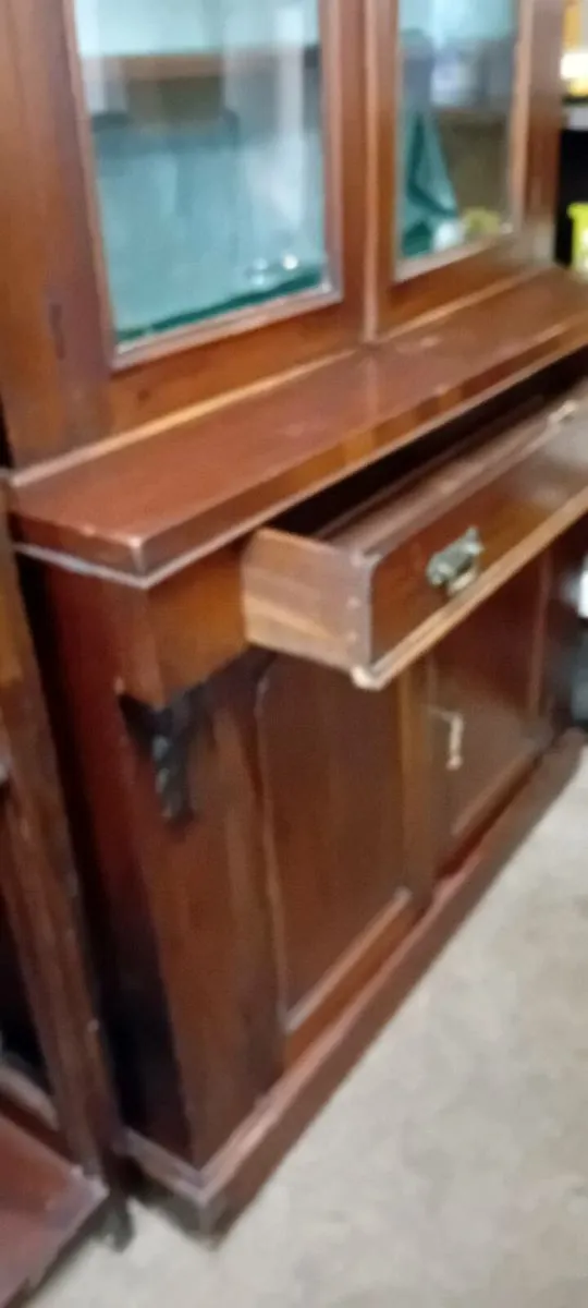 Victorian Era Mahogany Glazed Bookcase - Image 2