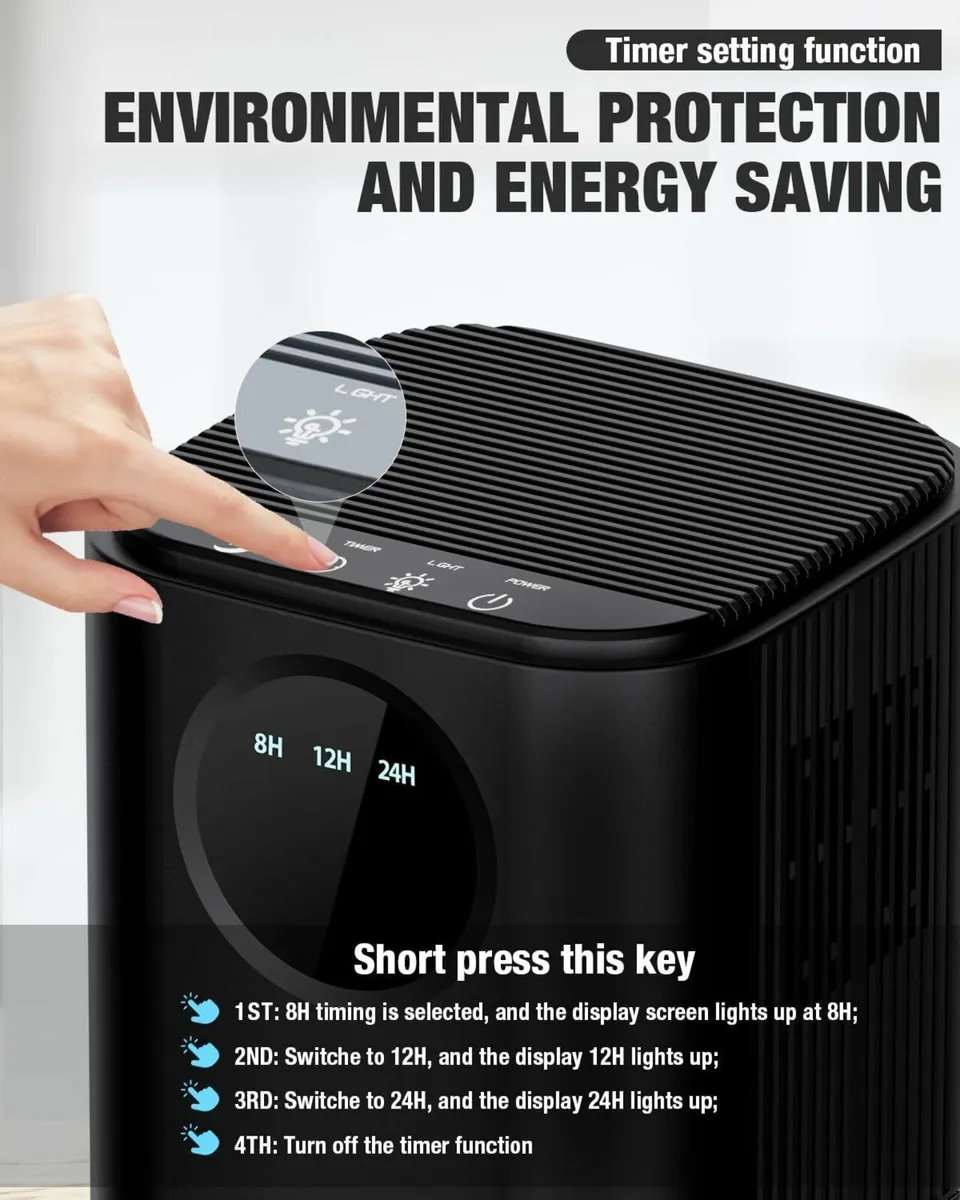 1700ml Dehumidifier 24H Timer Auto Shut off - Image 4