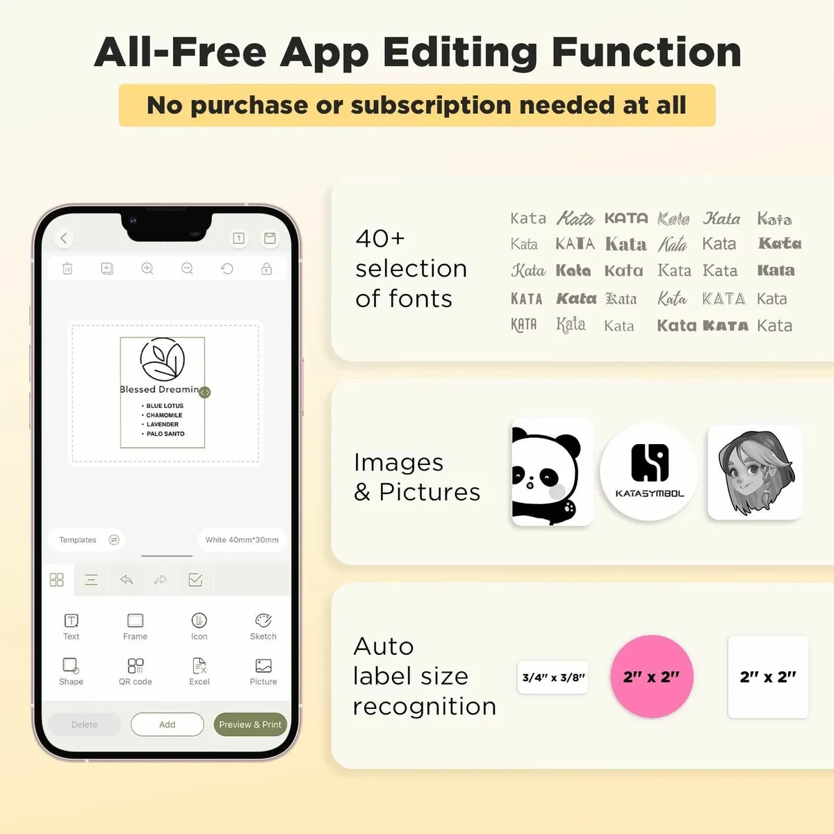T50M Pro Bluetooth Label Maker Machine with 4 - Image 3