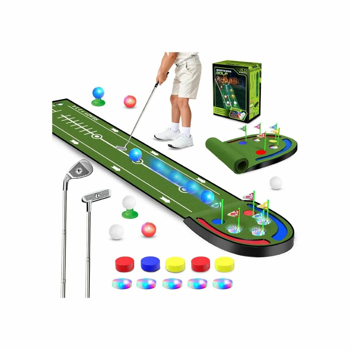 Upgraded Golf Putting Mat Indoor for kids - Game - Image 1