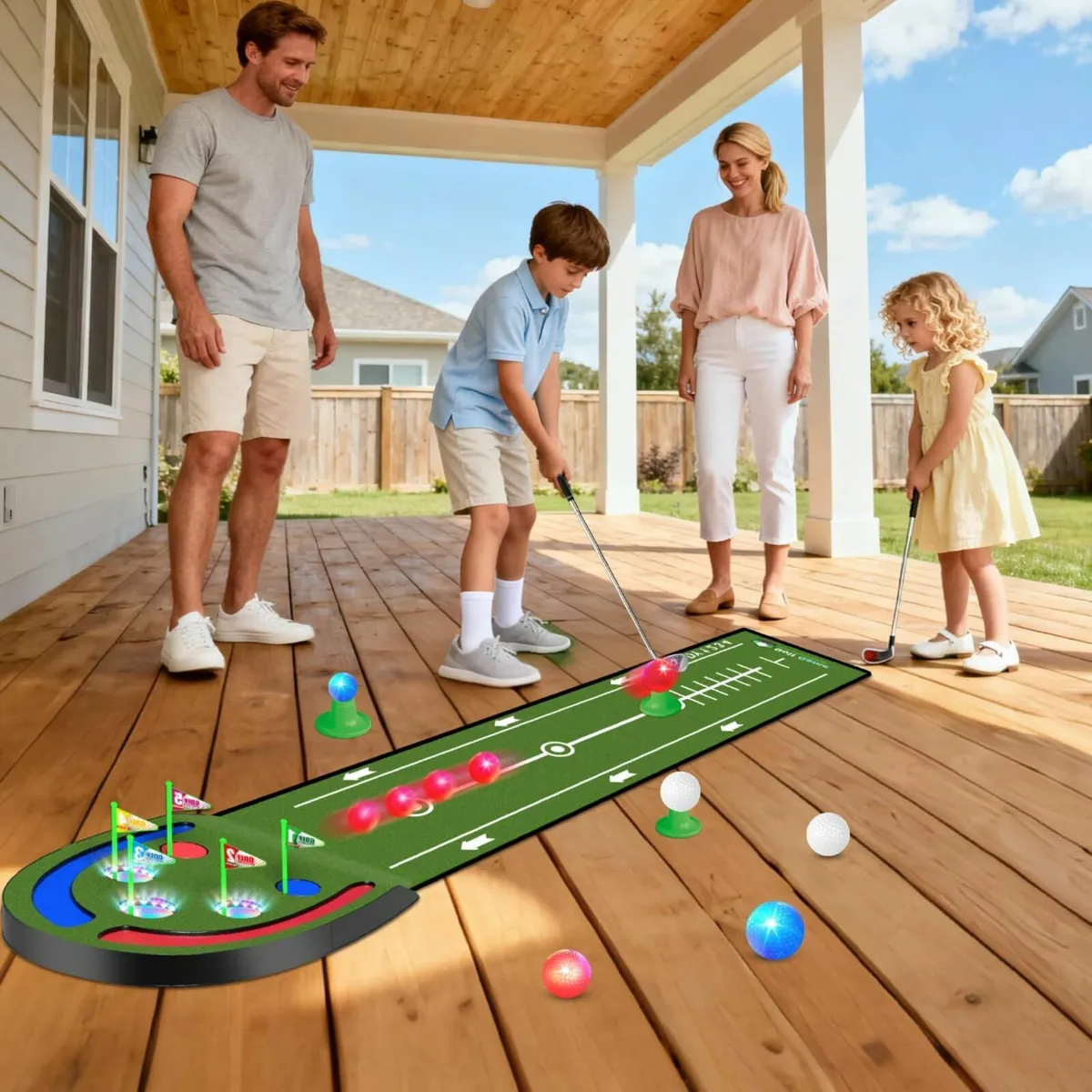 Upgraded Golf Putting Mat Indoor for kids - Game - Image 2