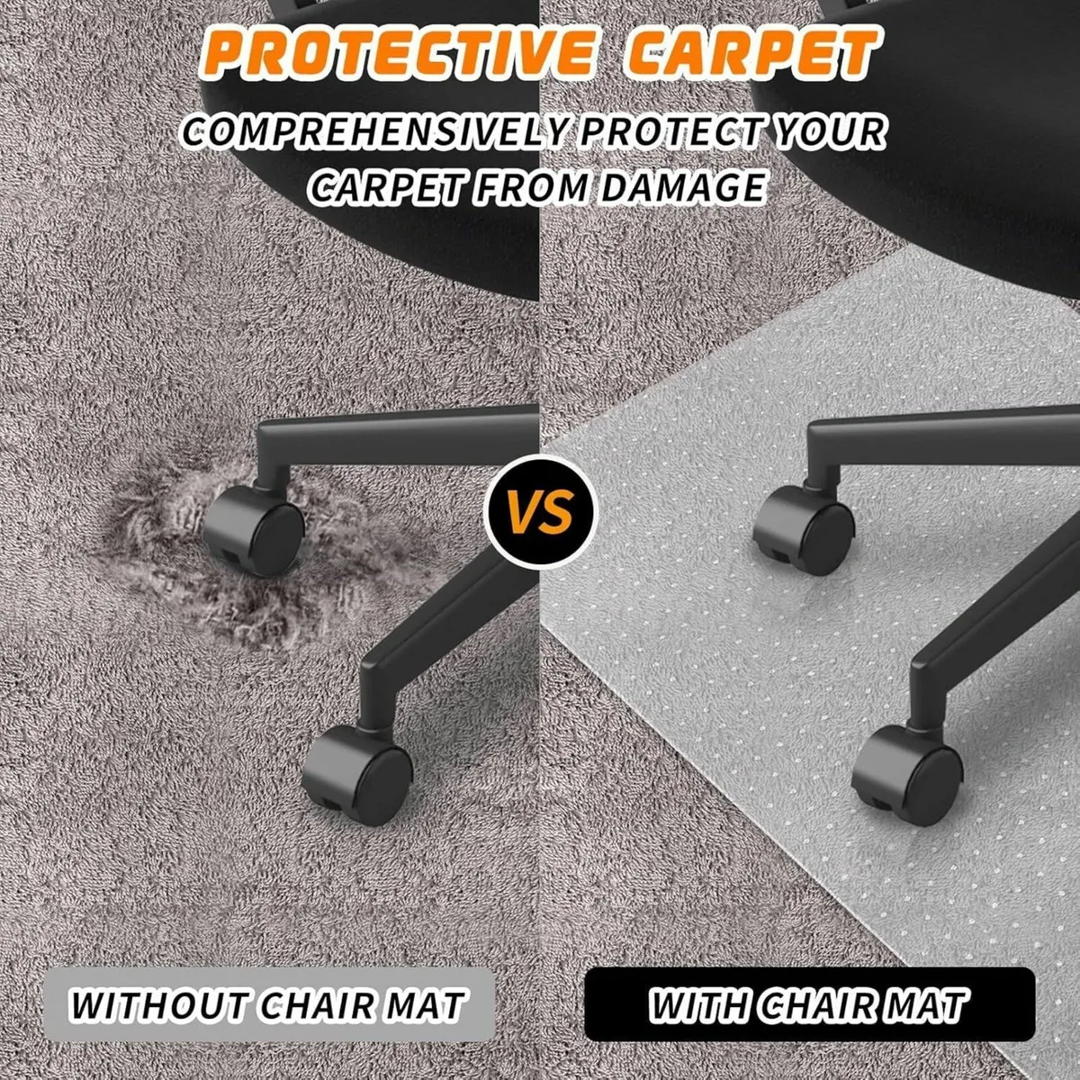 Office Chair Mat for Carpet Floors 120x90 cm - Image 4
