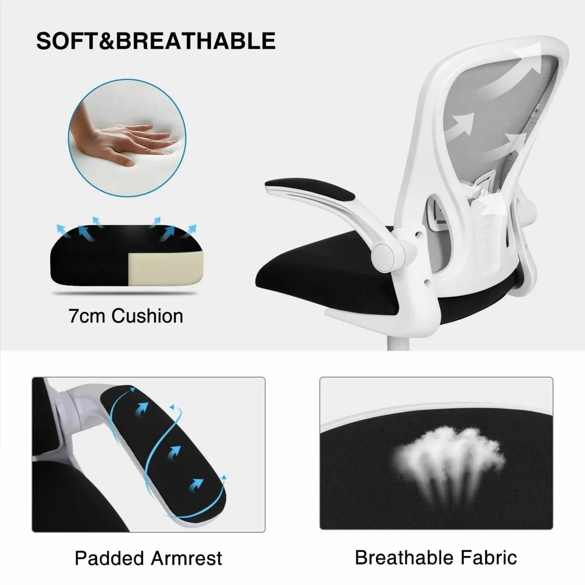 Office Chair Flip-up Armrest Ergonomic Desk - Image 4