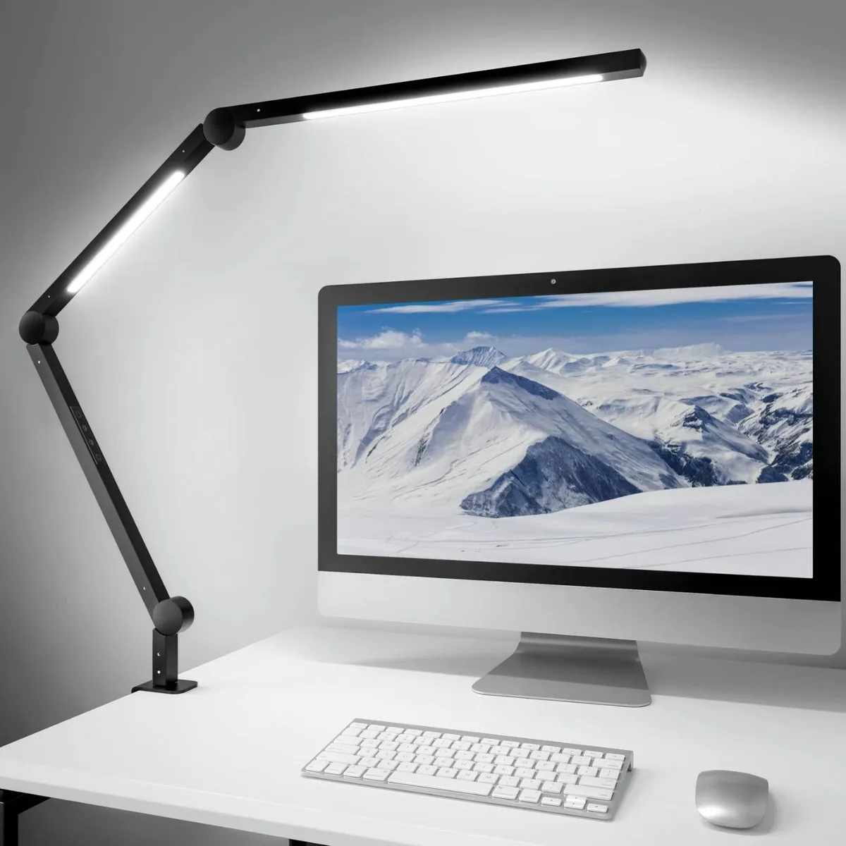 LED Desk Lamp Dual Light Source with Clamp - Image 1