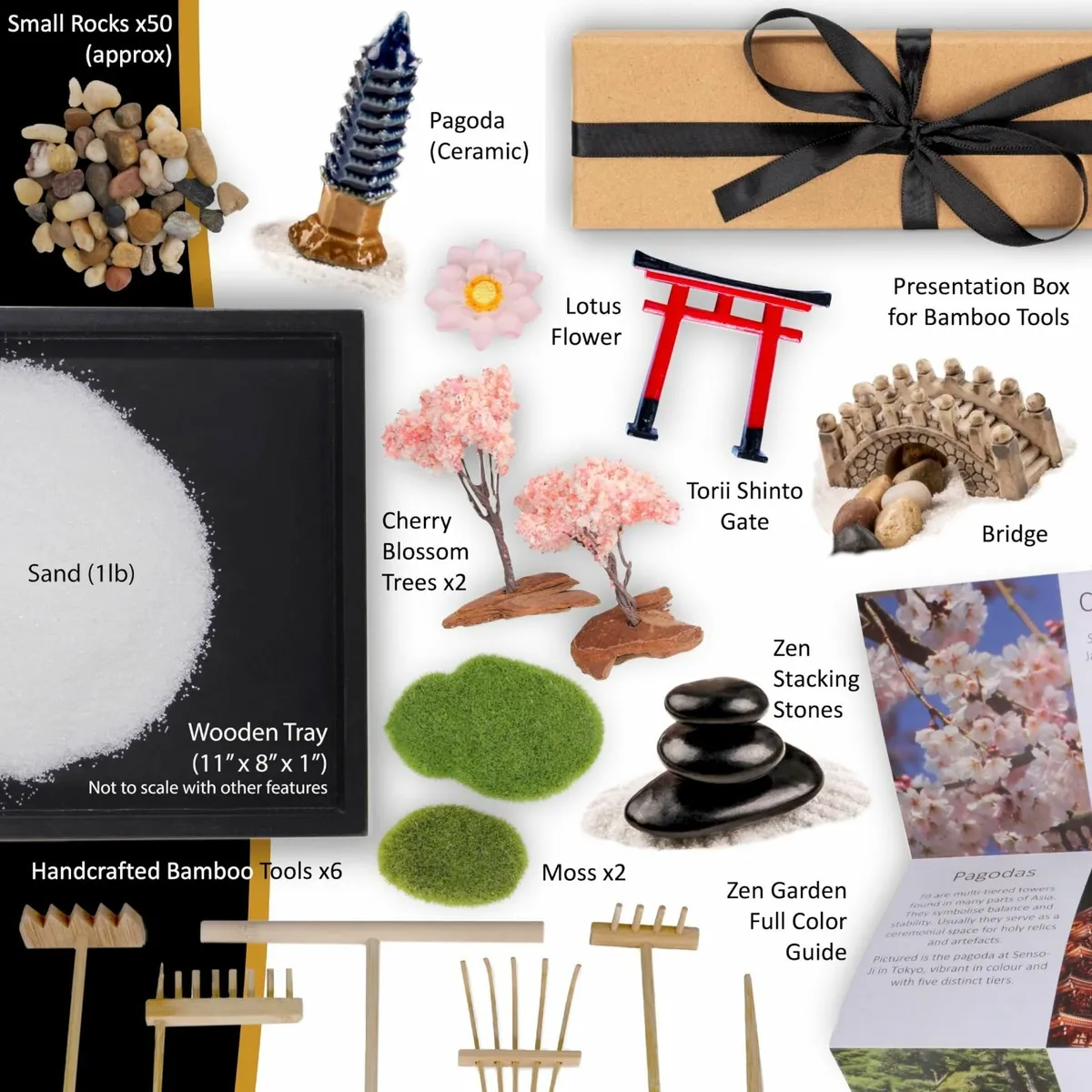 Zen Garden Kit 11x8 Beautiful Premium Japanese - Image 3