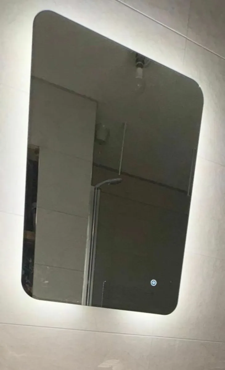 Battery LED Bathroom Mirror Supply & Fit - Image 1
