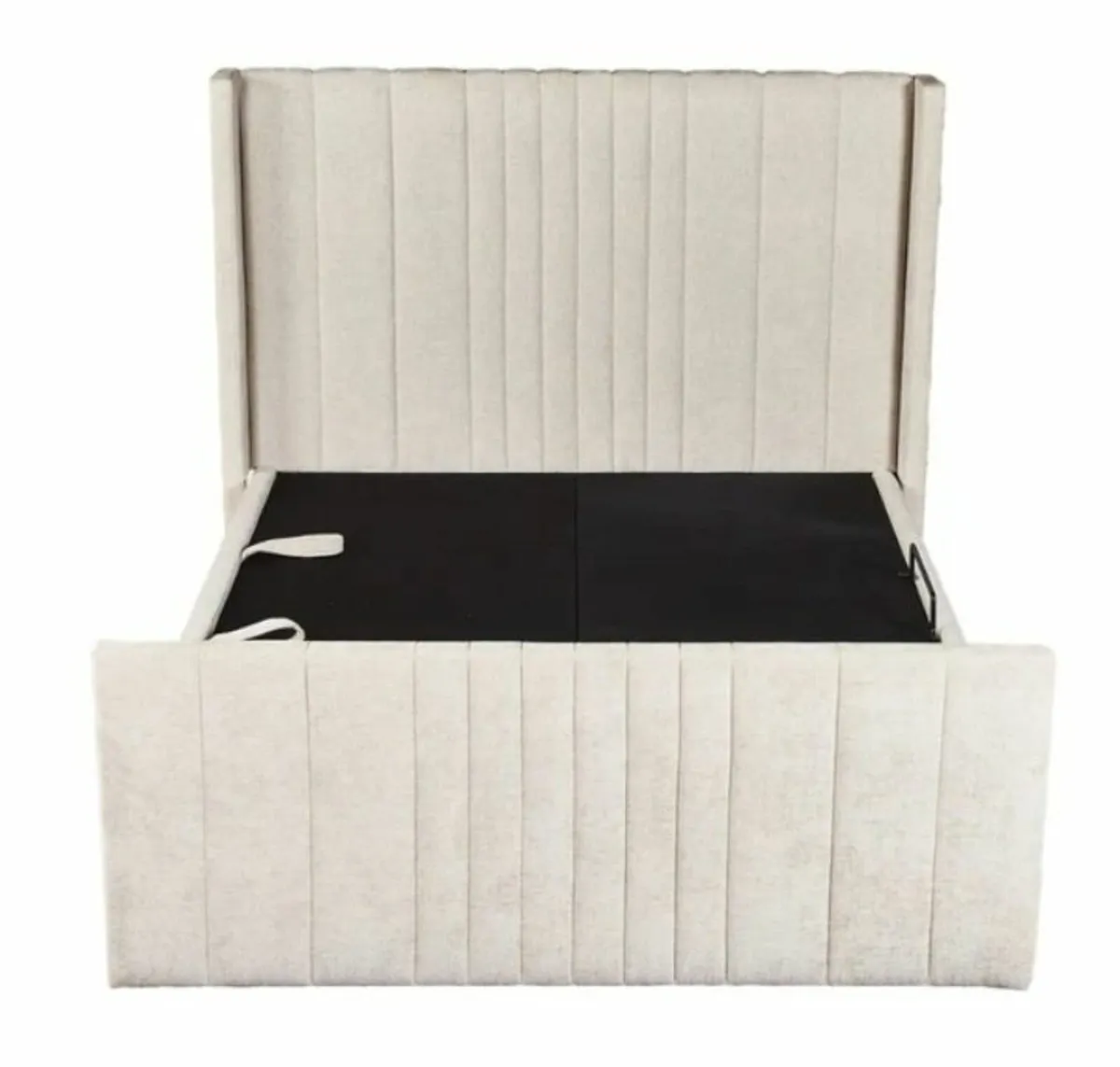 Clara Beige Fabric Smart Storage Bed free delivery - Image 4