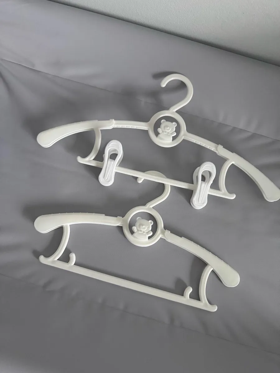 Extendable white teddy bear baby hangers - Image 4