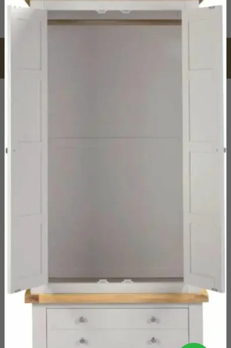 Windsor 2 Door 1 Drawer Wardrobe Pebble Grey/Oak - Image 3
