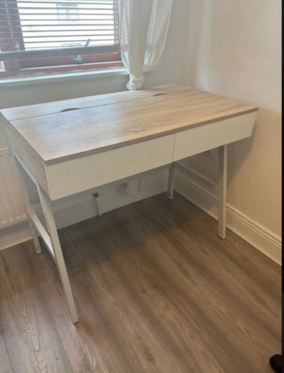 Office Desk - White and Oak - Image 1