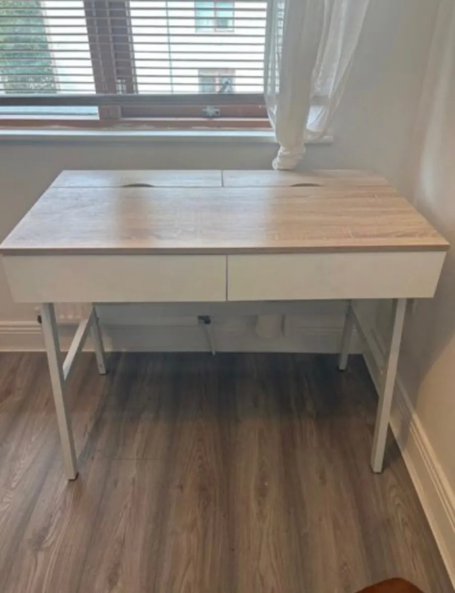 Office Desk - White and Oak - Image 2