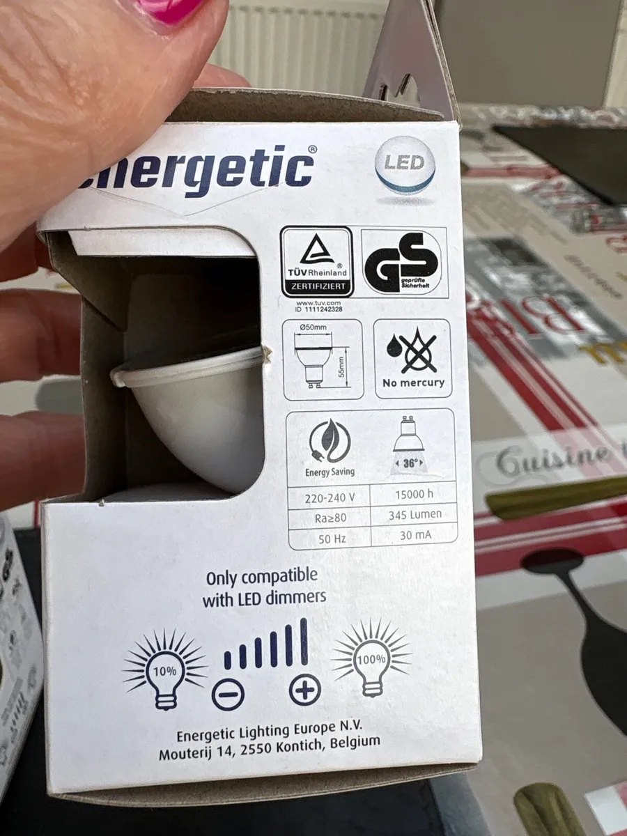 Free. 9 Dimmable 50W LED GU10 bulbs - Image 3