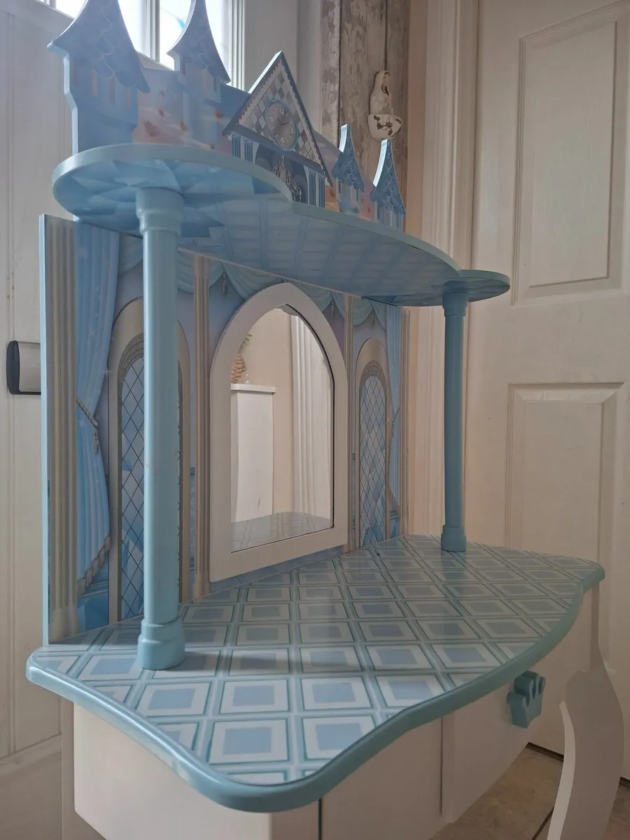 Frozen-Inspired Vanity Table with Matching Stool - Image 4
