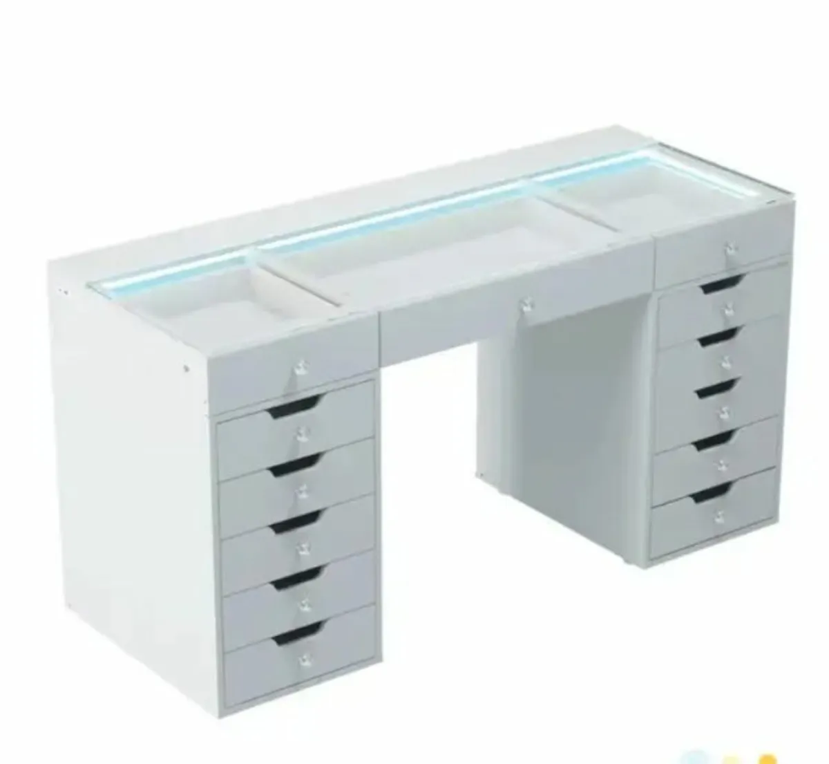 VANITII Eva Vanity Desk – 13 Storage Drawers with - Image 1