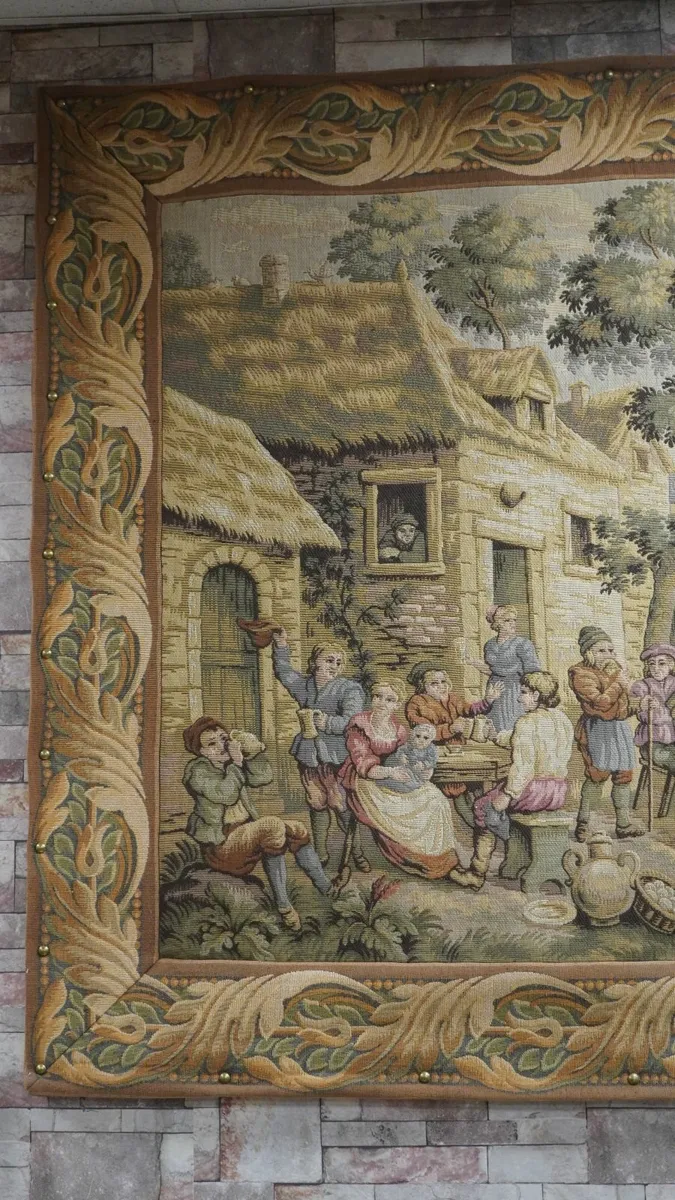 Large Vintage Woven Tapestry Wall Hanging - Image 2