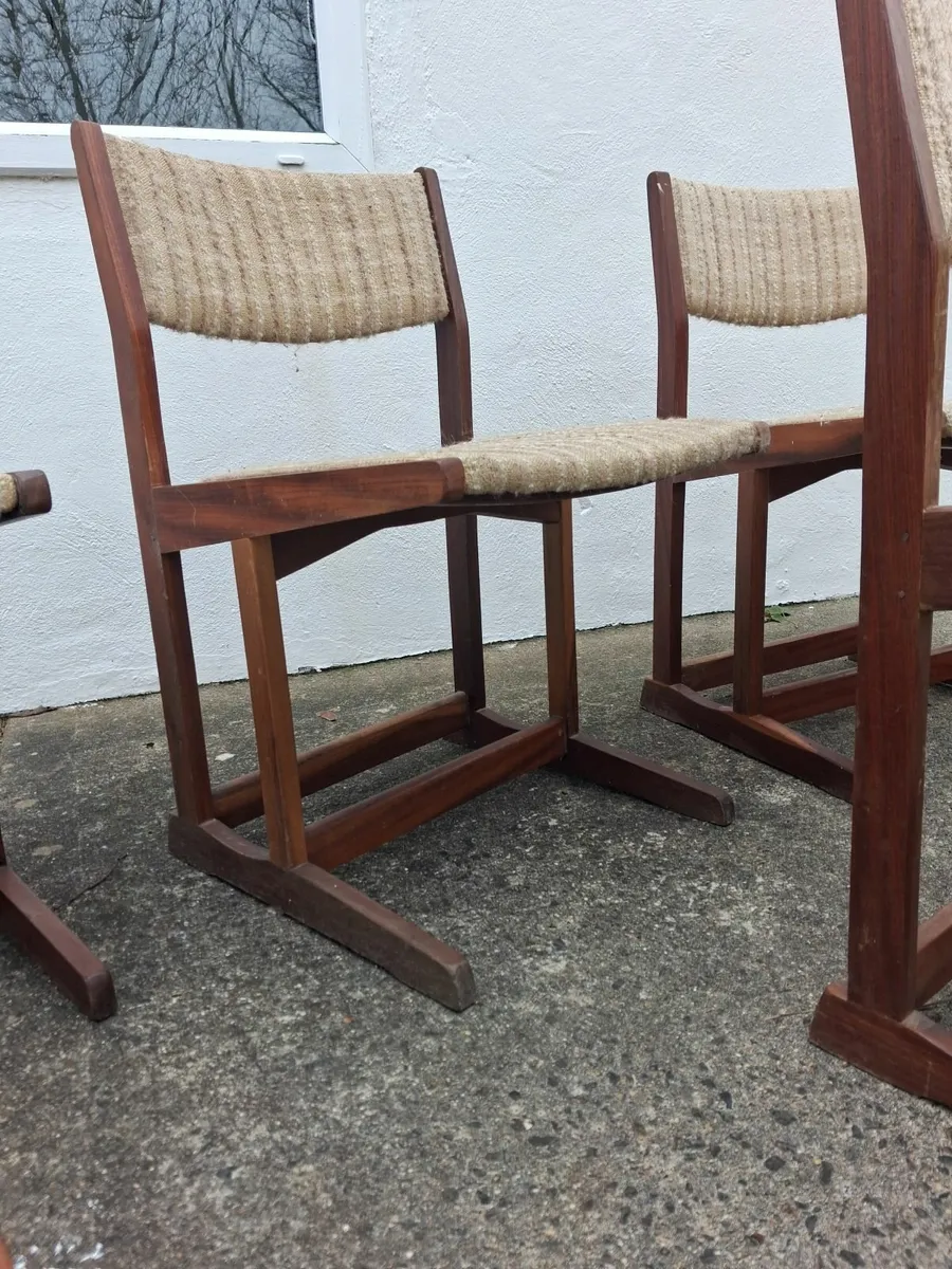 Danish mid centuary dining chairs - Image 4