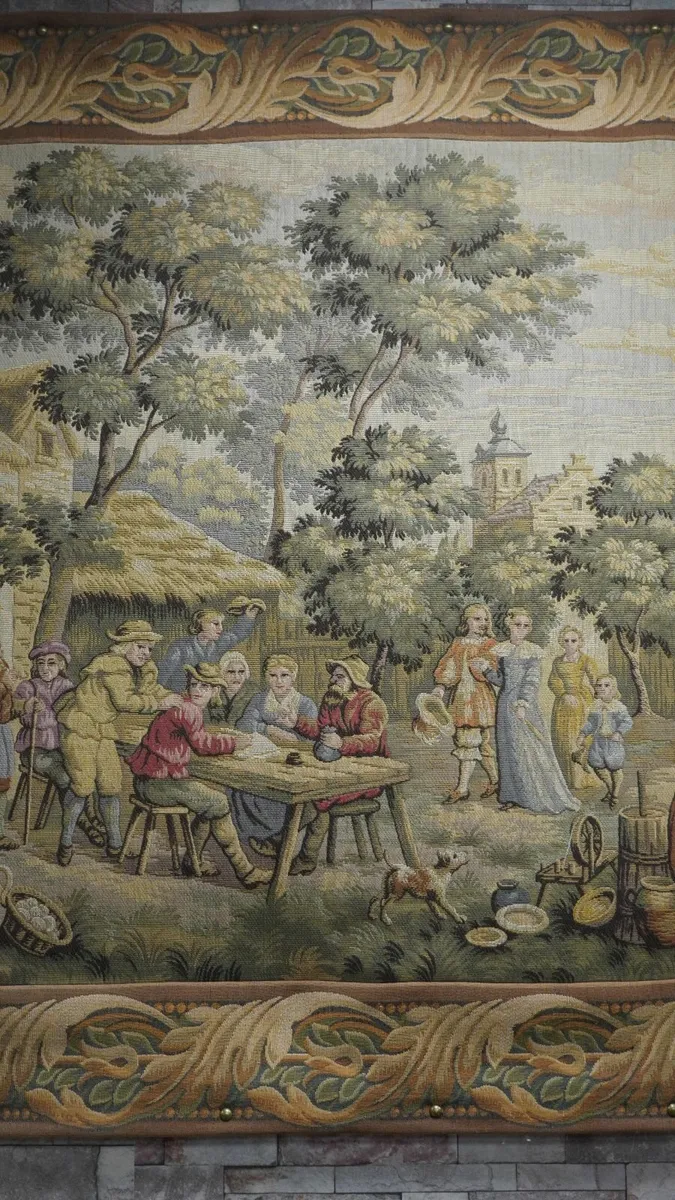 Large Vintage Woven Tapestry Wall Hanging - Image 3