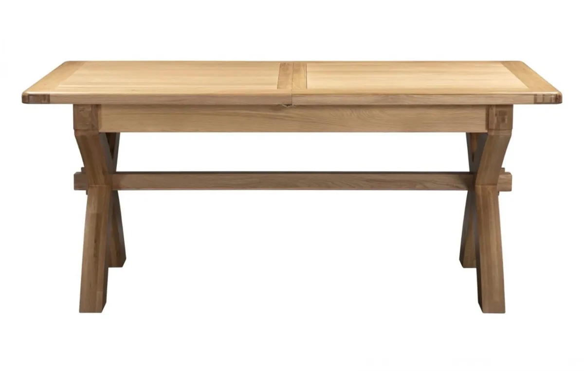 Solid Oak Farmhouse Extending Dining Table New - Image 3