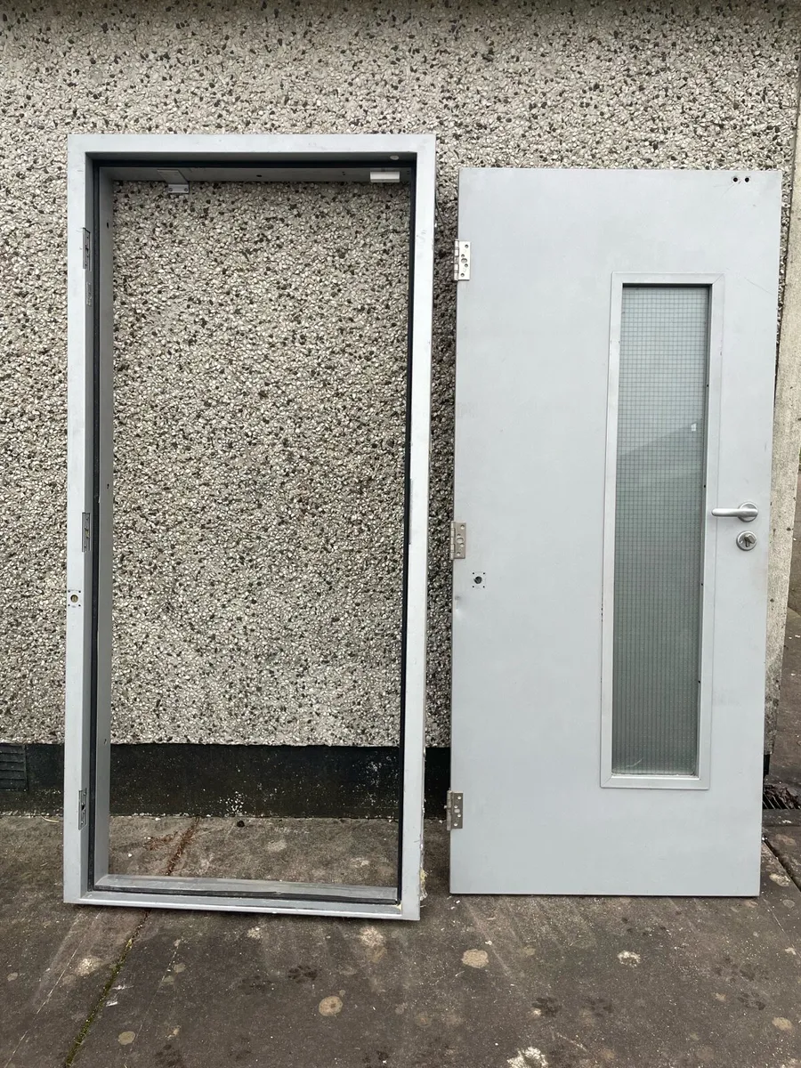 Steel door and frame