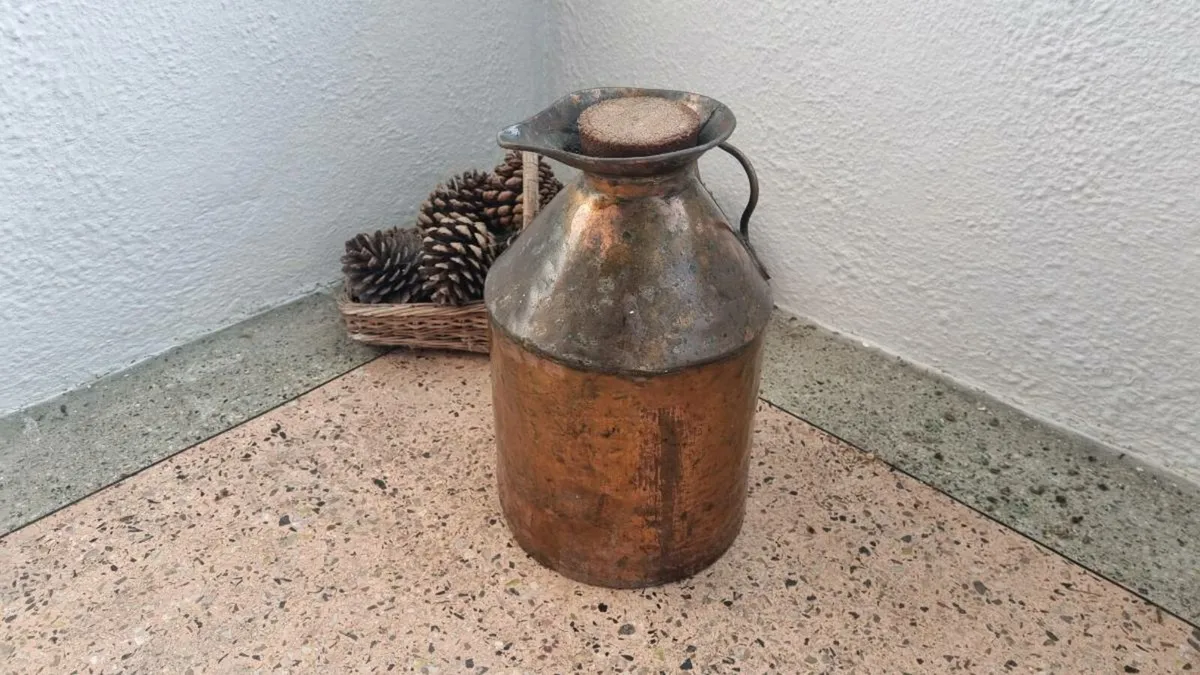 Antique Copper Milk Churn - Image 1