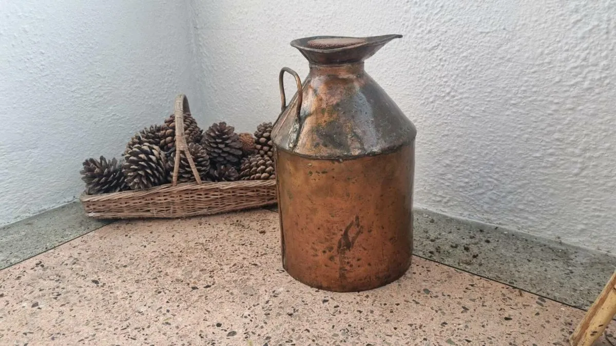 Antique Copper Milk Churn - Image 2