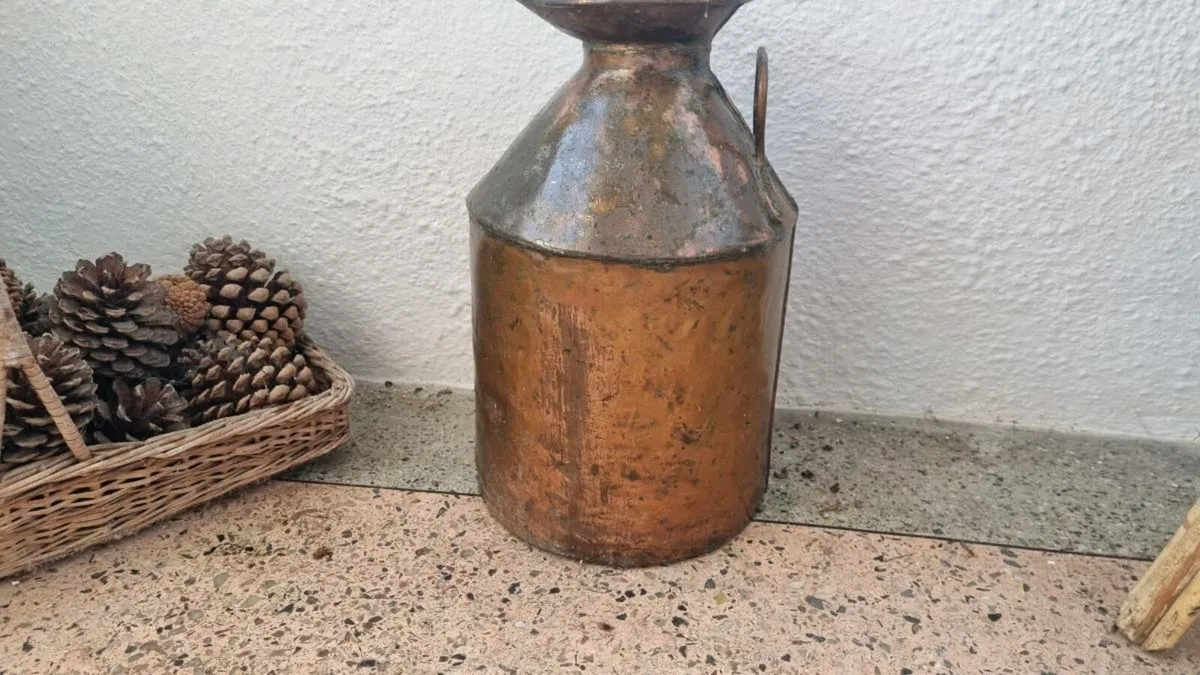 Antique Copper Milk Churn - Image 4