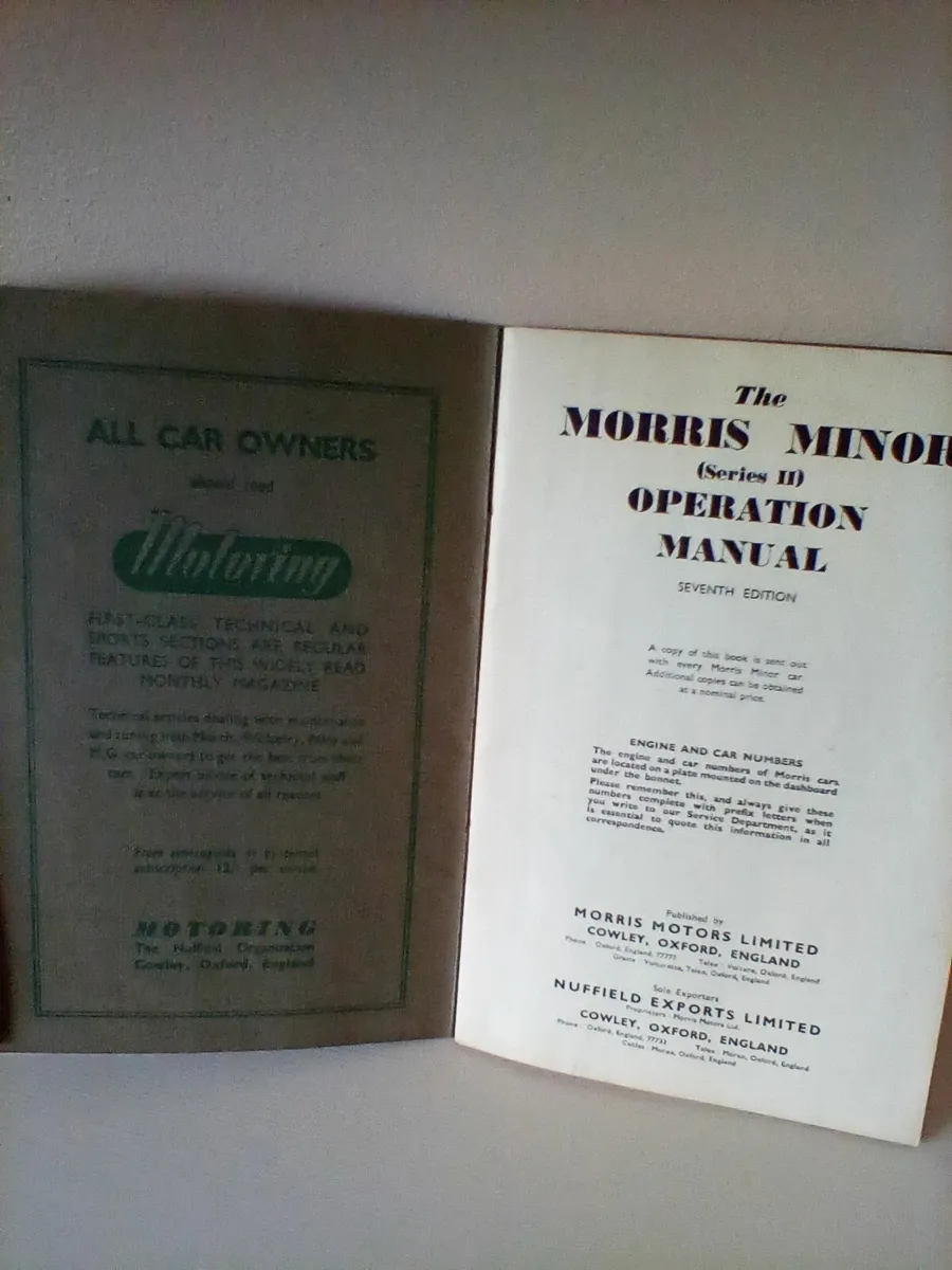 Morris minor operation manual - Image 2