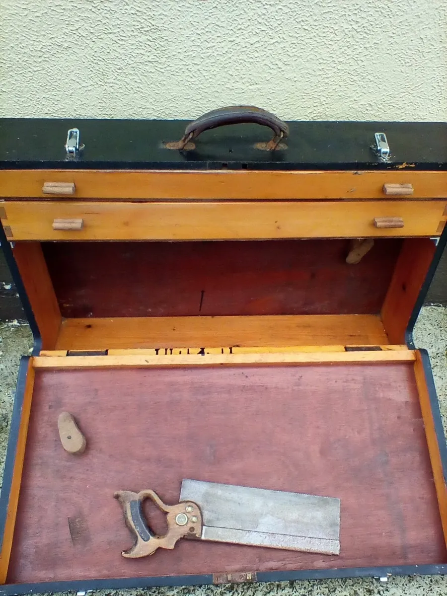 Old wood work tool case - Image 4